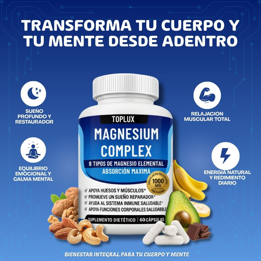 MAGNESIO COMPLEX 8 EN 1: Descanso Total - Cero Estrés