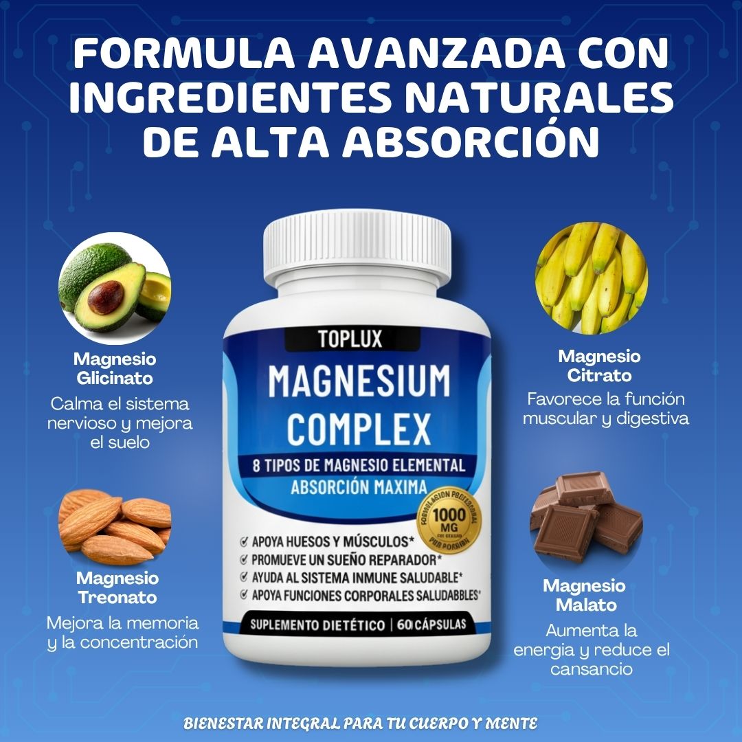 MAGNESIO COMPLEX 8 EN 1: Descanso Total - Cero Estrés